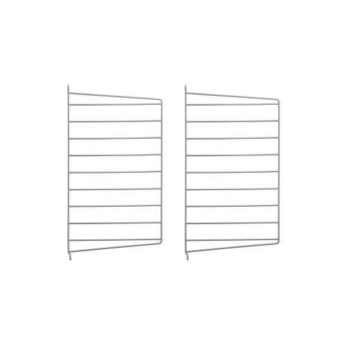 Pack 2 portants muraux 50 x 30 cm - Gris