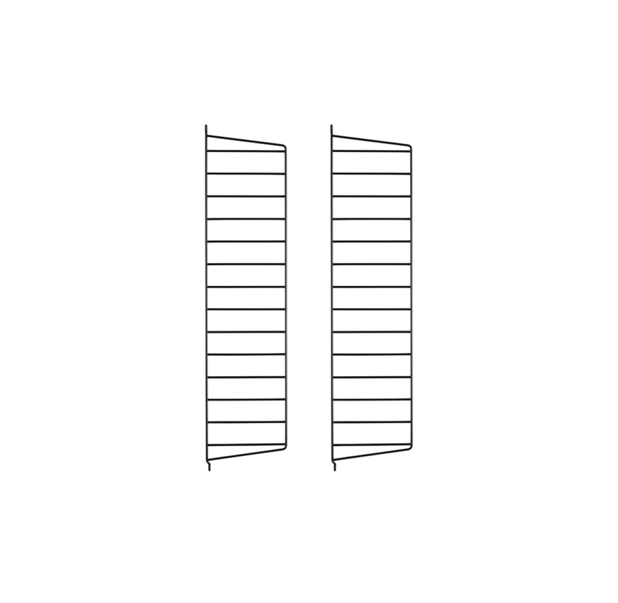 Pack 2 portants muraux 75 x 20 cm - Noir