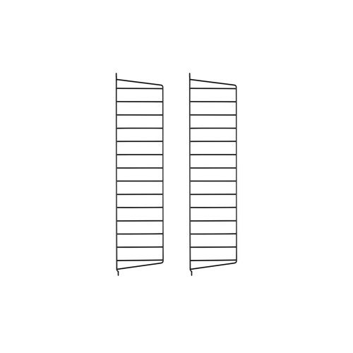 Pack 2 portants muraux 75 x 20 cm - Noir