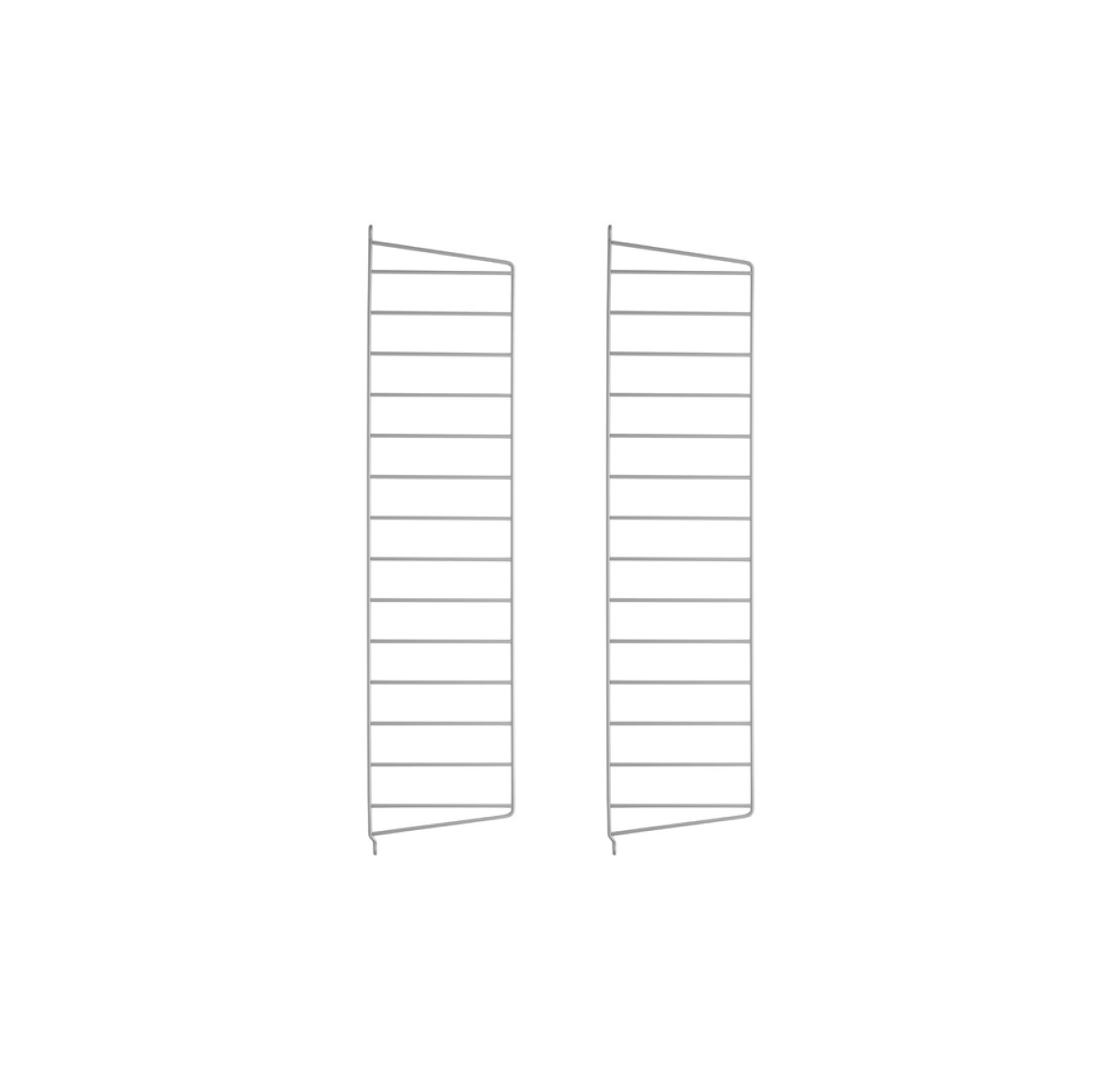 Pack 2 portants muraux 75 x 20 cm - Gris