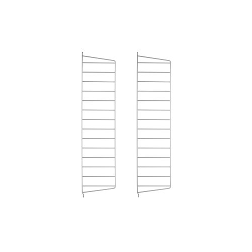 Pack 2 portants muraux 75 x 20 cm - Gris