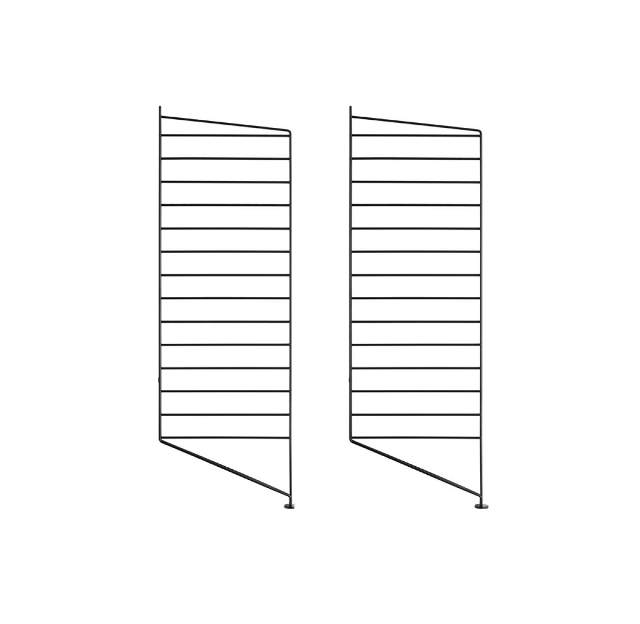 Pack 2 portants muraux au sol 85 x 30 cm - Noir