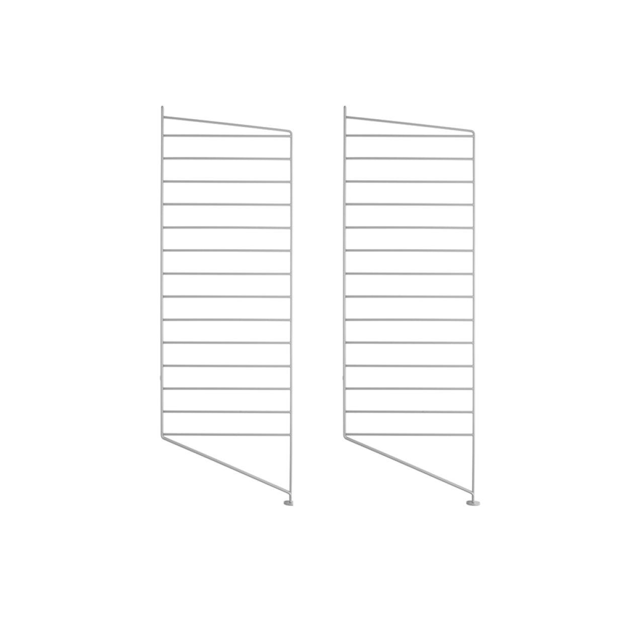 Pack 2 portants muraux au sol 85 x 30 cm - Gris