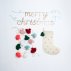 Grande chaussette de Noël - Ecru/Vert