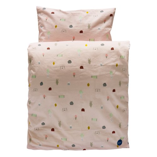 Parure de lit Happy Summer - Rose pastel