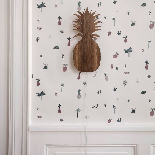 Lampe applique Ananas - Chêne fumé