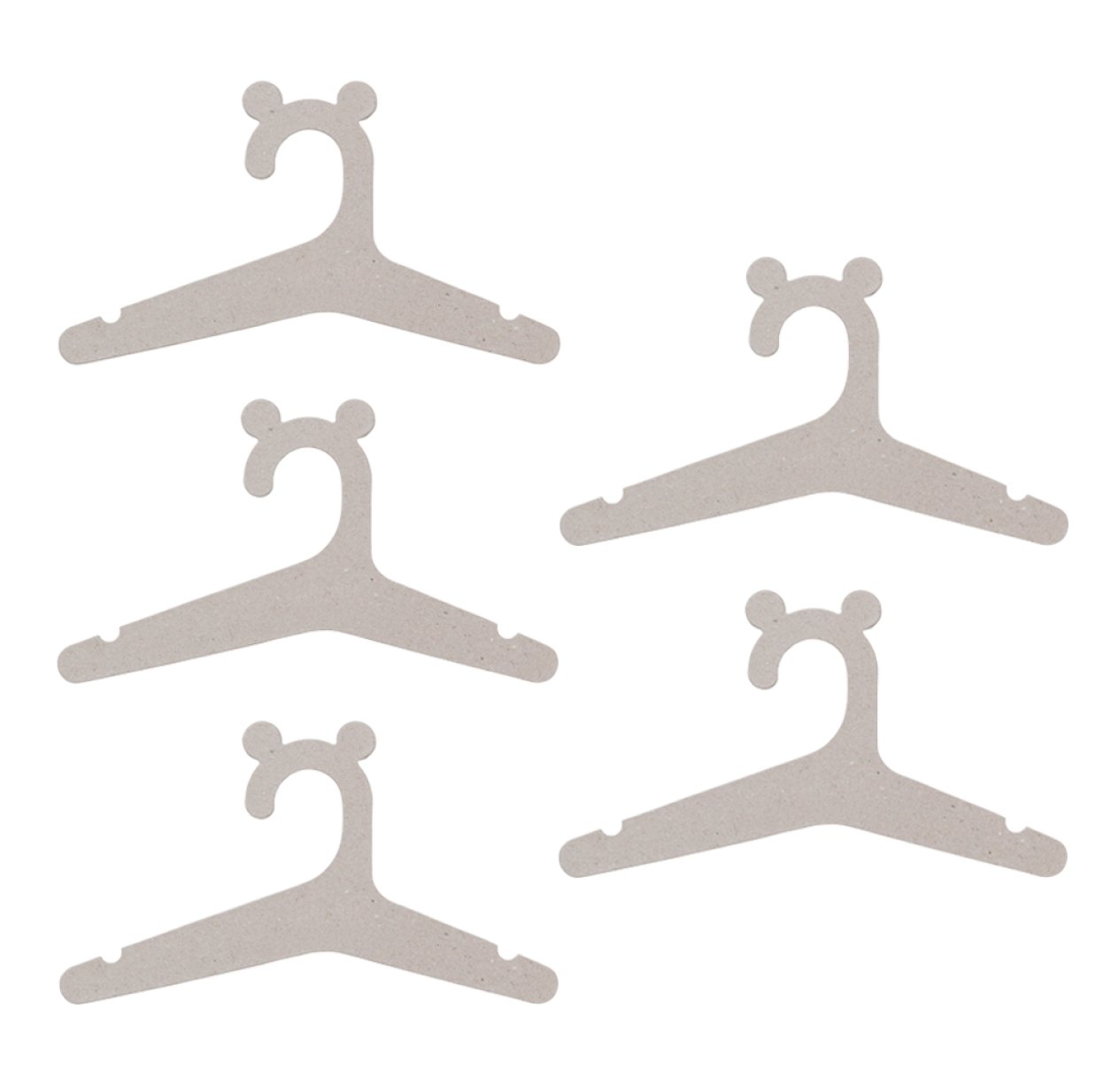 Lot de 5 cintres enfant - Naturel