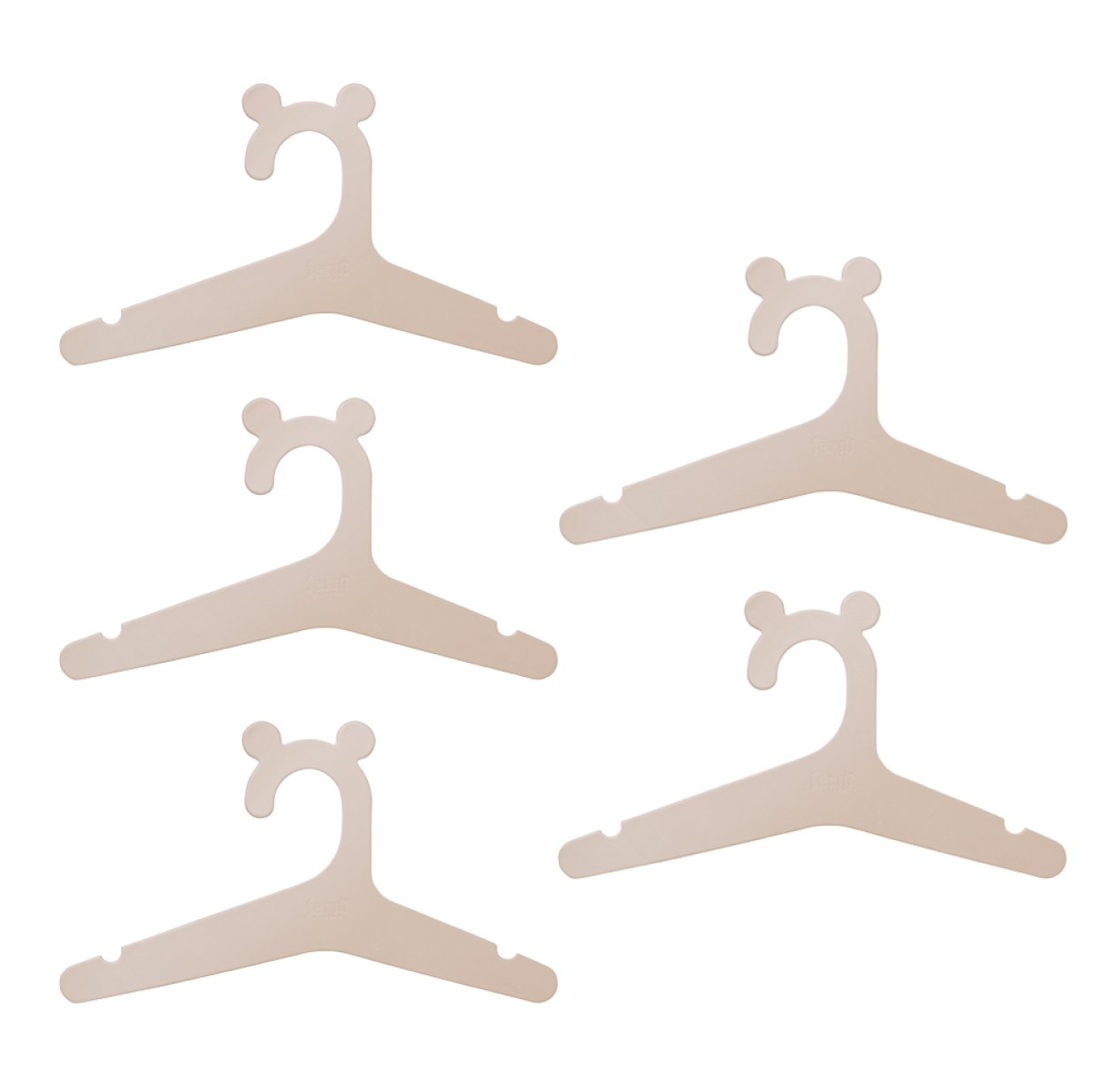 Lot de 5 cintres enfant - Vieux rose