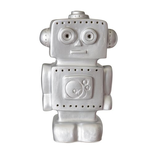 Veilleuse lampe Robot - Argent
