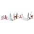 Carte pliante Animaux de Noël - Multicolore