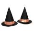 8 mini chapeaux de sorcière/sorcier - Noir