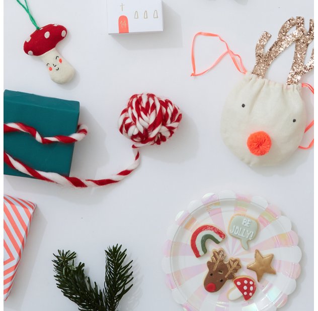7 mini emporte-pièces icônes de Noël - Gris Meri Meri pour chambre enfant -  Les Enfants du Design