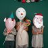 Kit DIY ballons 4 personnages Noël - Multicolore