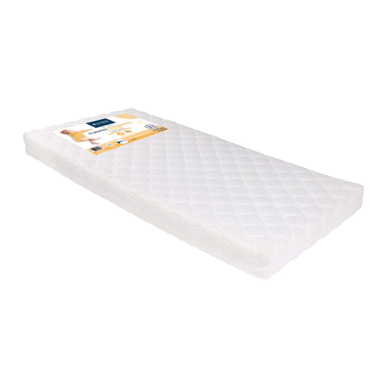 Matelas Essentiel déhoussable 90x190x15