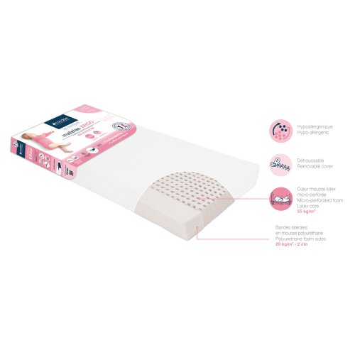 Matelas Ergo déhoussable 60x120x12