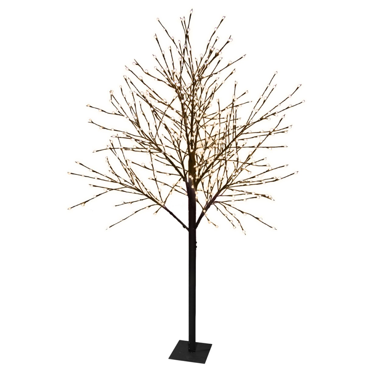 Arbre Lumineux LED 144 Branches Pliables - Blanc Chaud, Alimentation USB/piles, Déco Noël, Halloween, Salon - 2