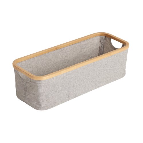 Panier coton/bambou 24 x 60 - Gris clair
