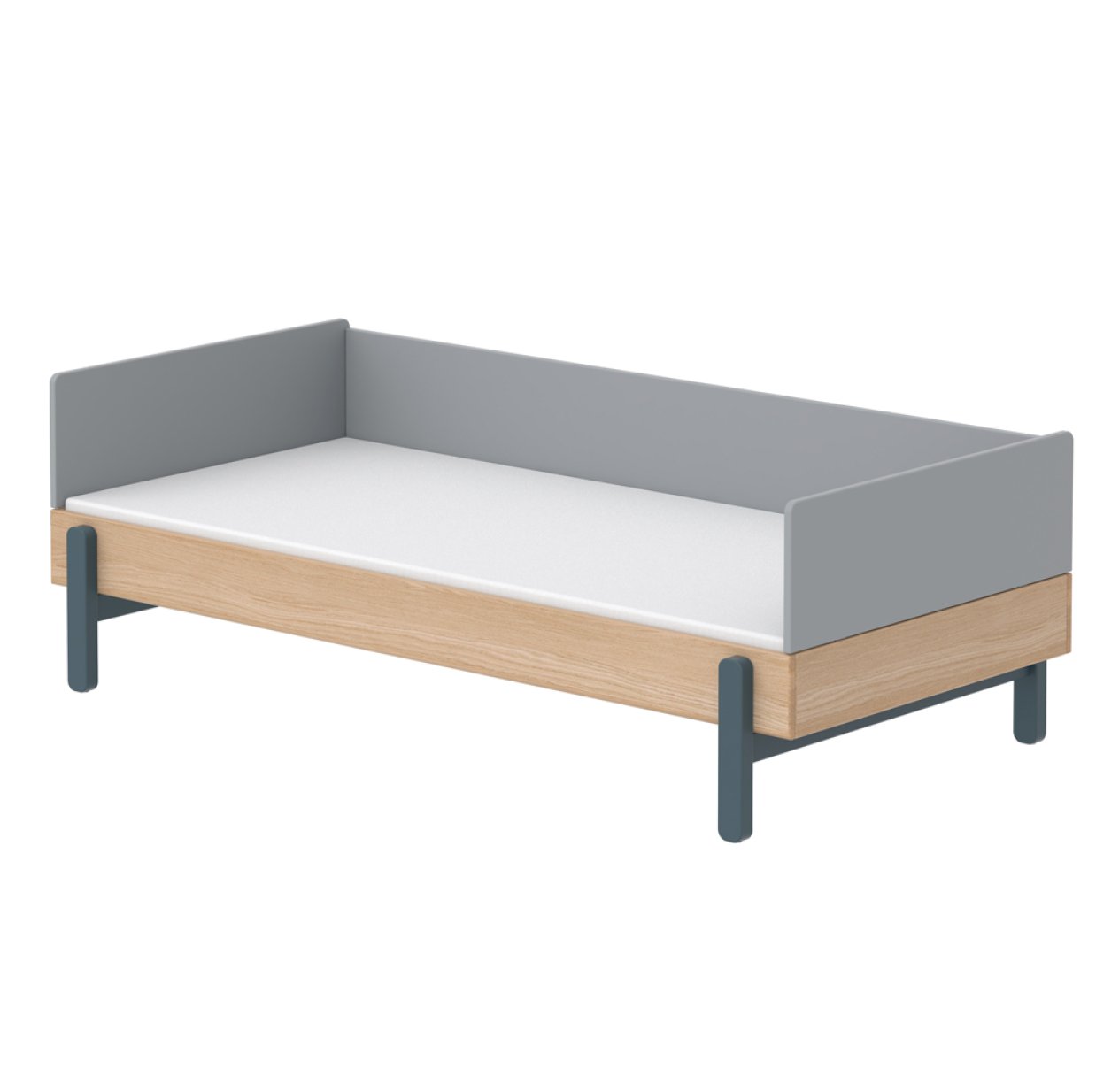 Lit enfant canapé Popsicle - Chêne/Blueberry