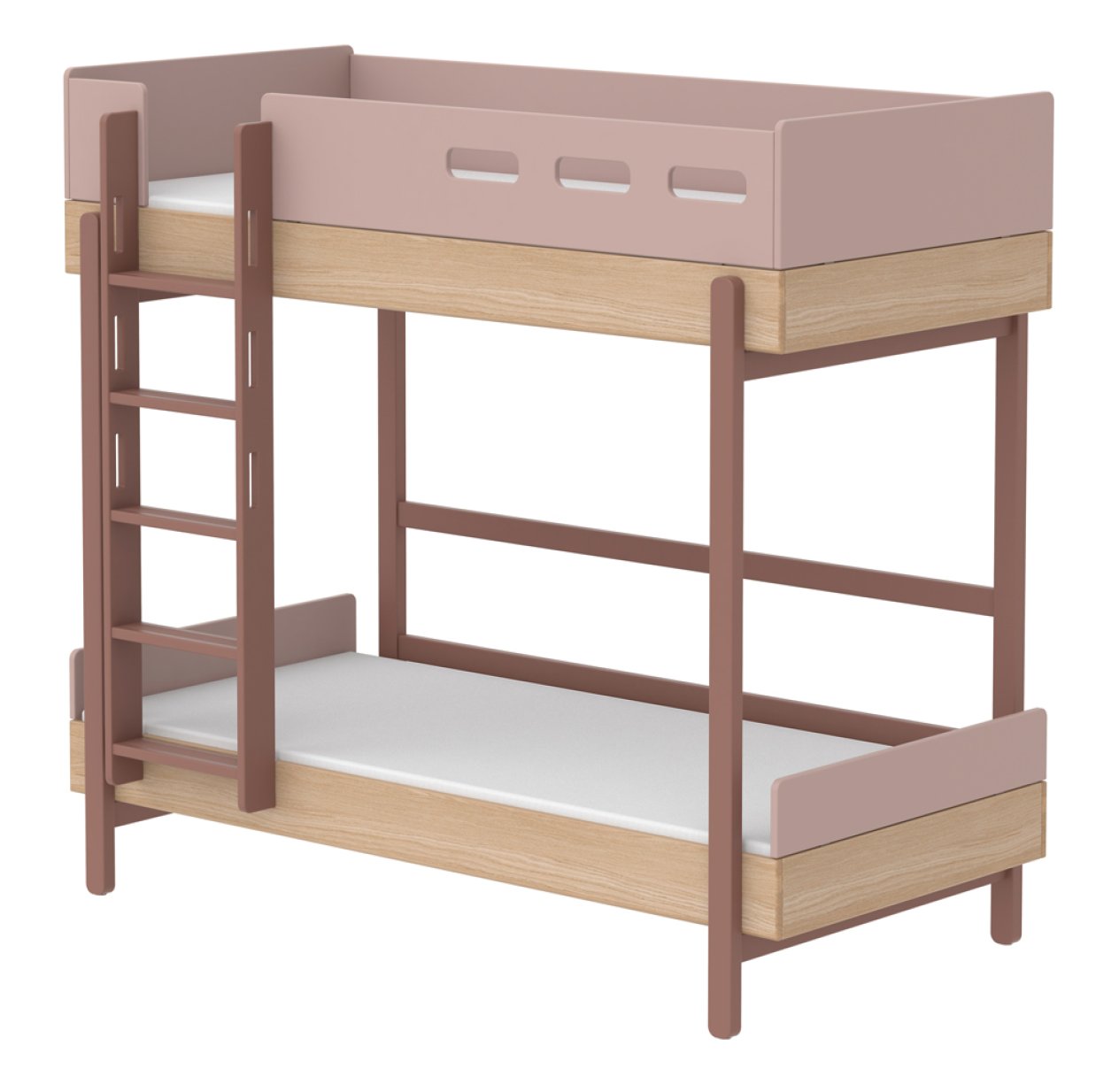 Lit superposé échelle droite Popsicle - Chêne/Cherry