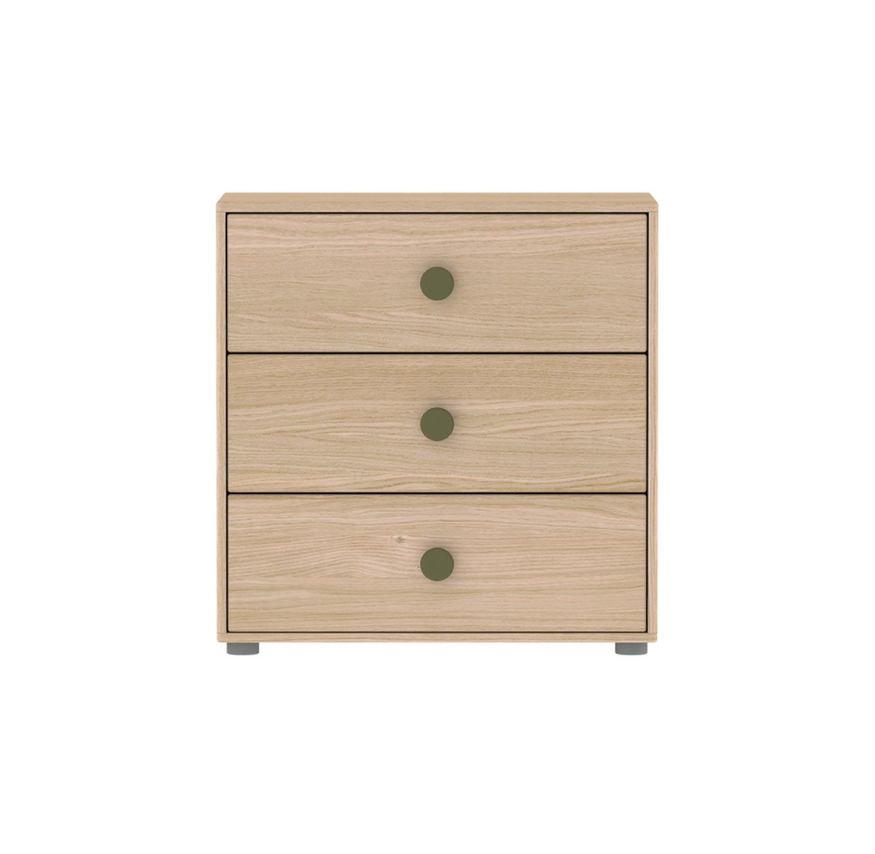 Commode 3 tiroirs Popsicle - Chêne/Kiwi