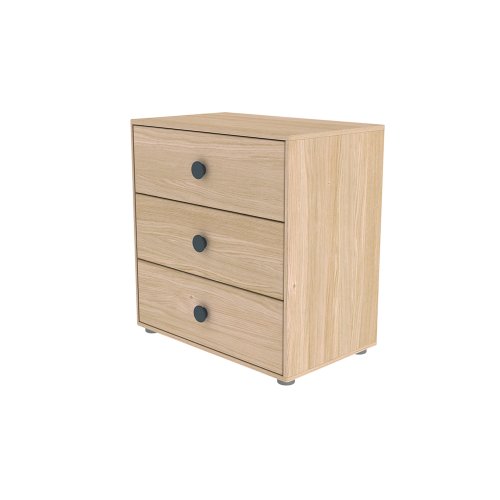 Commode 3 tiroirs Popsicle - Chêne/Blueberry