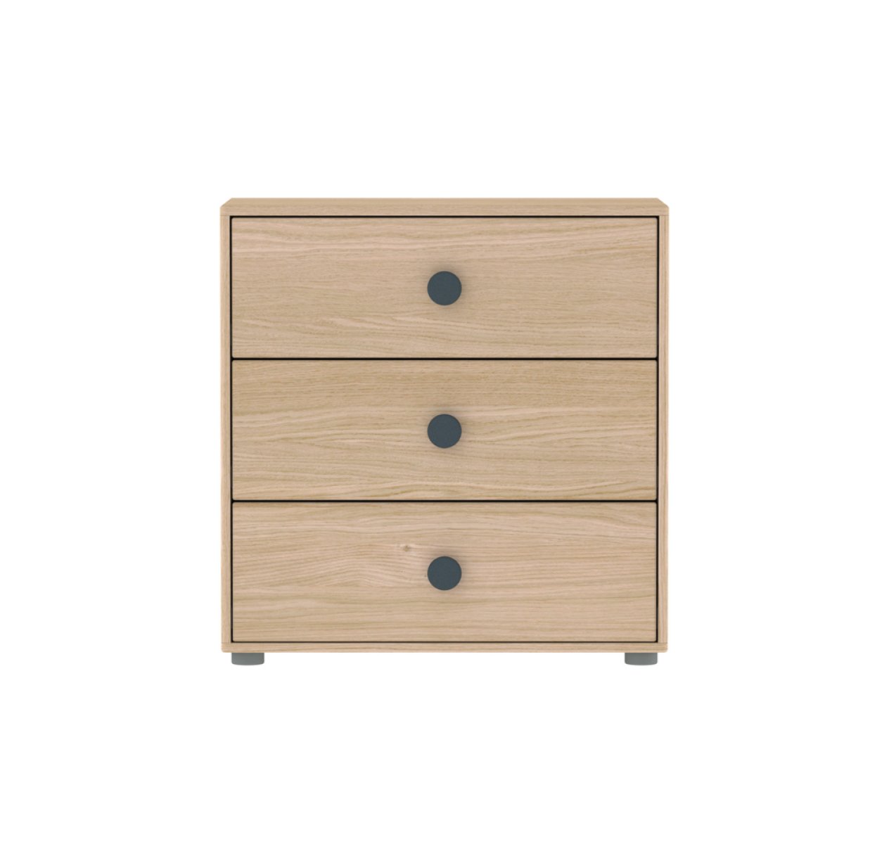 Commode 3 tiroirs Popsicle - Chêne/Blueberry