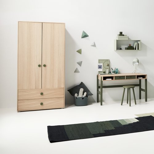 Armoire haute Popsicle - Chêne/Kiwi