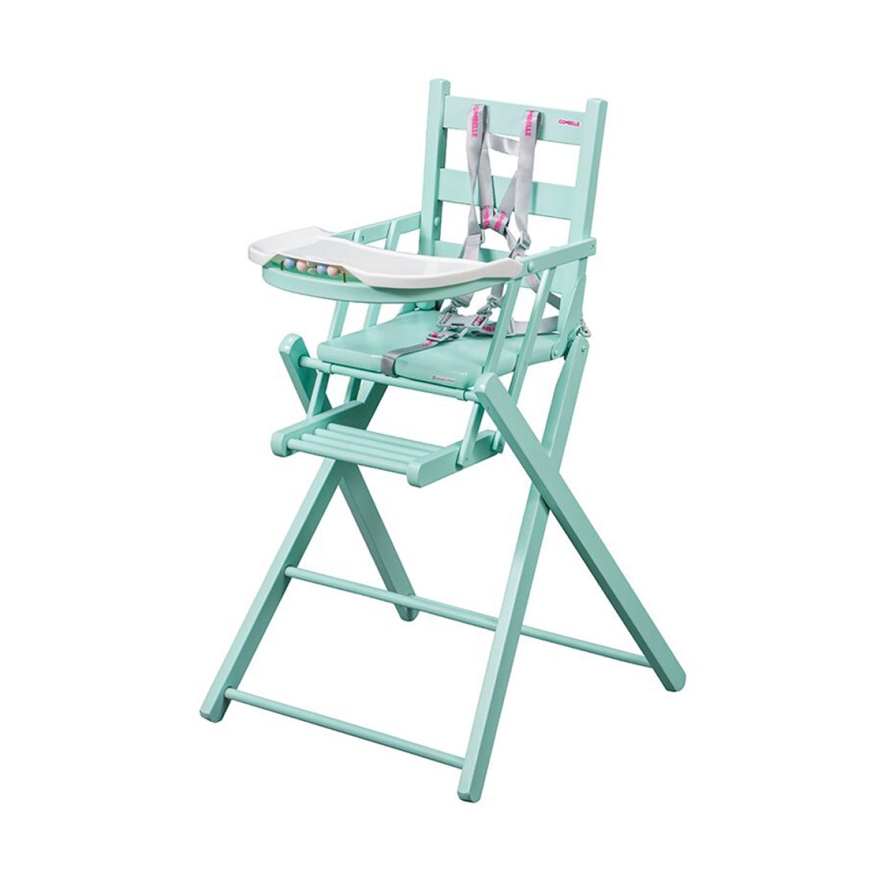 Chaise haute extra pliante Sarah - Laqué mint