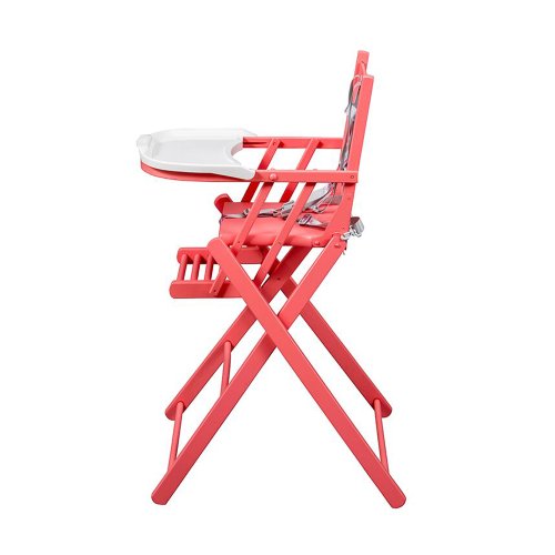 Chaise haute extra pliante Sarah - Laqué rose
