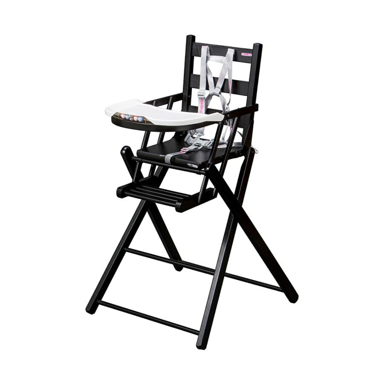 Chaise haute extra pliante Sarah - Laqué noir