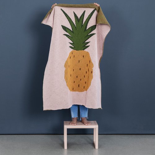 Couverture Ananas - Rose pâle