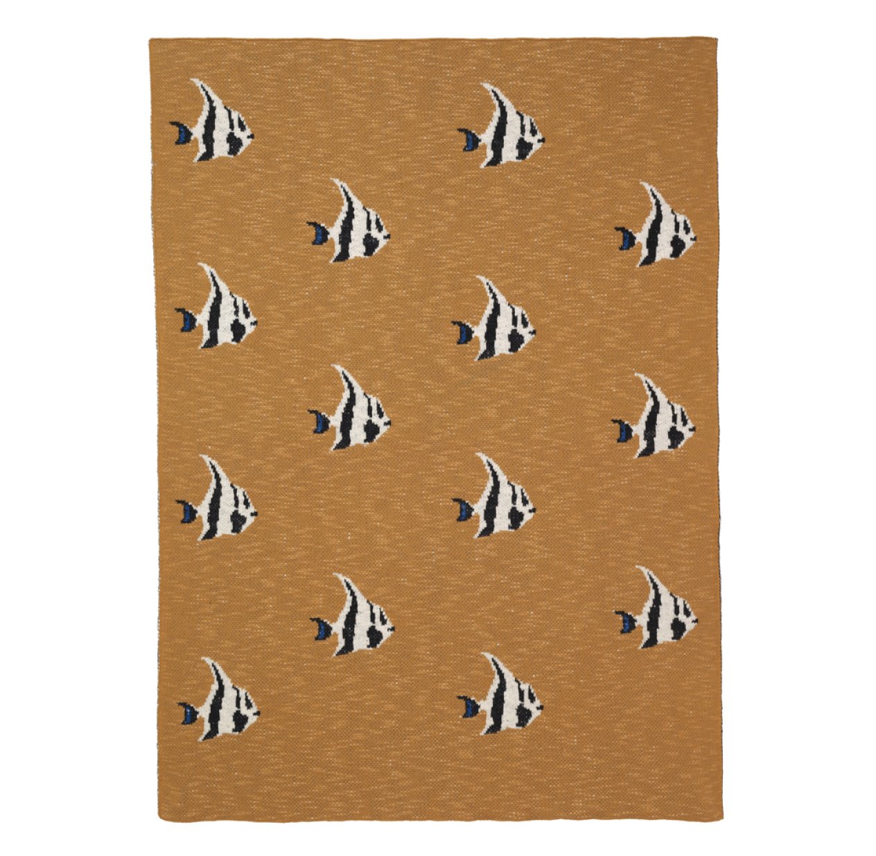 Couverture Poissons rayés - Moutarde