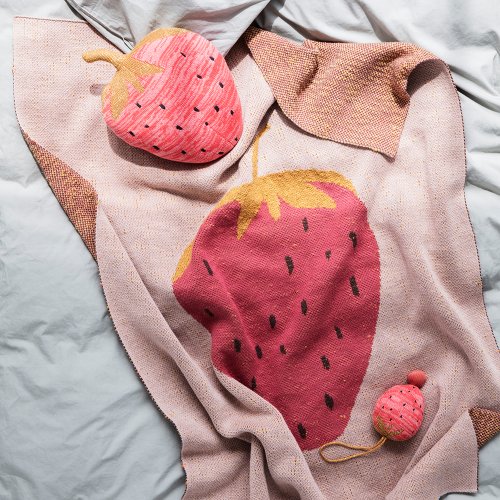 Couverture Fraise - Rose pâle