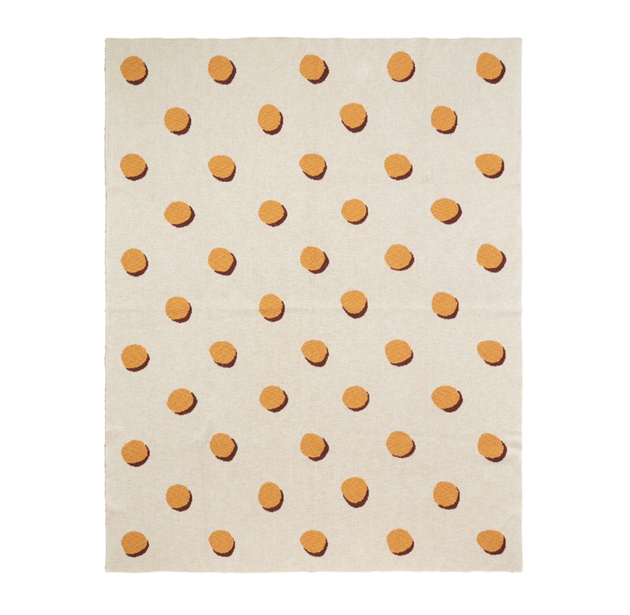 Couverture pois Double Dot - Blanc cassé