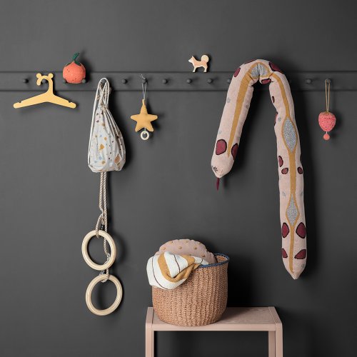 Coussin serpent Fruiticana - Vieux rose