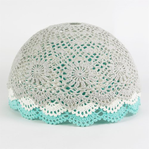 Abat-jour en crochet - Gris