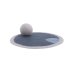 Tapis Pasu Birdy en feutre 120 cm - Bleu gris