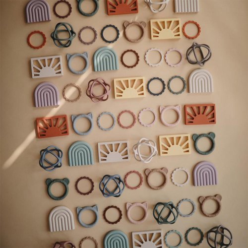 Anneaux de dentition Chat - Rose poudré