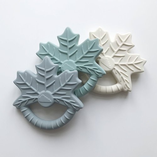 Anneau de Dentition Feuille - Bleu pétrole