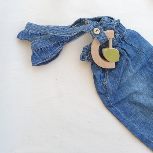 Hochet de dentition feuille L&B - Vert