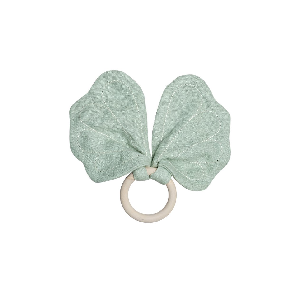 Anneau de dentition Papillon - Vert d'eau