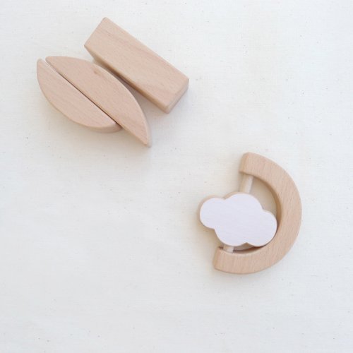 Hochet de dentition nuage Cloud - Blanc