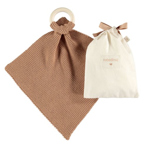 Anneau de dentition et doudou So Natural - Biscuit