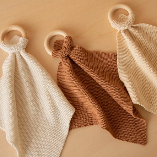 Anneau de dentition et doudou So Natural - Milk