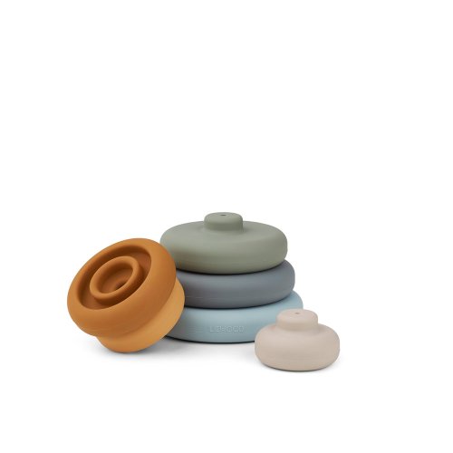 Anneaux à empiler Dag - Bleu mix