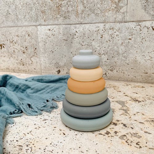 Anneaux à empiler Dag - Bleu mix