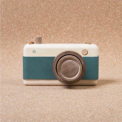 Appareil Photo en bois - Bleu Canard