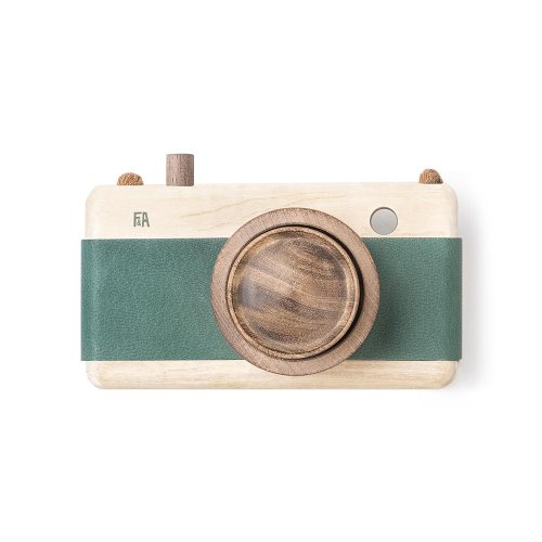 Appareil Photo en bois - Bleu Canard