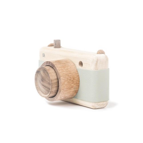 Appareil Photo en bois - Gris bleuté