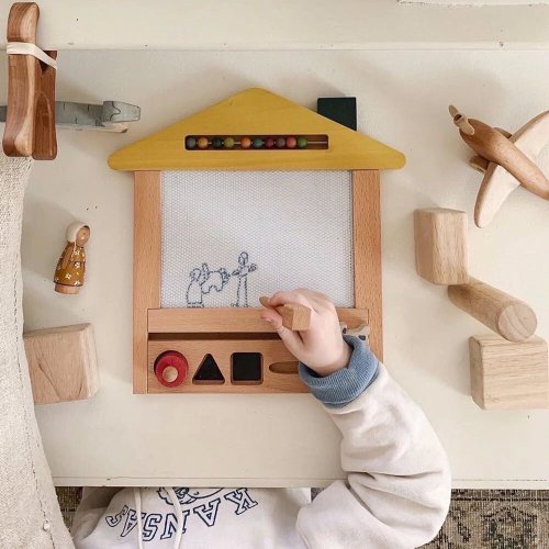 Ardoise Magique Oekaki Chien - Jaune